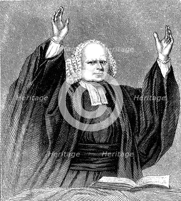 George Whitefield preaching, c1760 (c1850). Artist: Unknown