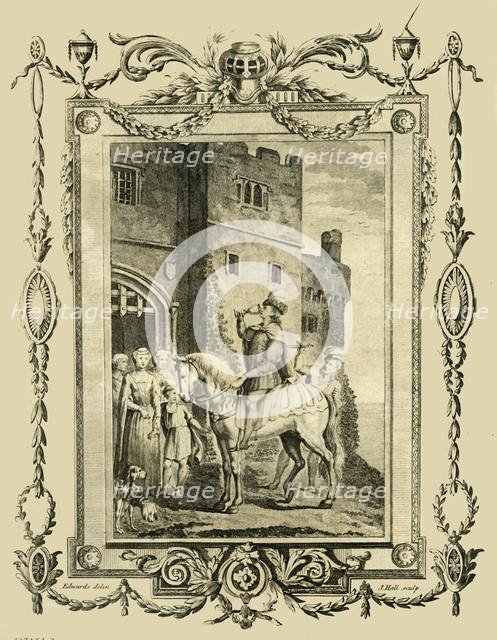 'Edward the Martyr stabbed by order of his Step Mother, Elfrida, at Corfe Castle', (978), 1783. Creator: Unknown.