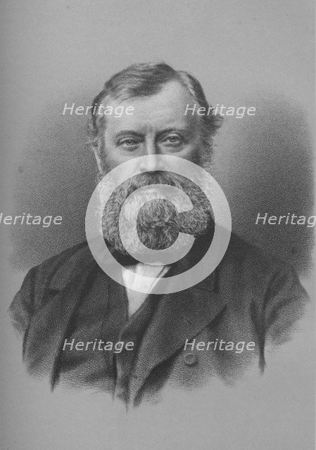 William Edward Forster, British industrialist, philanthropist and politician, c1880 (1883).  Artist: Unknown.