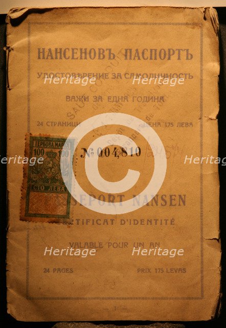 The Nansen passport. Artist: Anonymous  