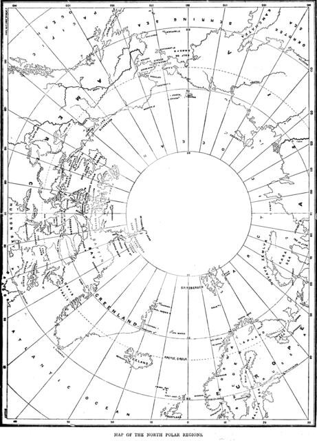'Map of the North Polar Regions; North Polar Discovery', 1875. Creator: Unknown.