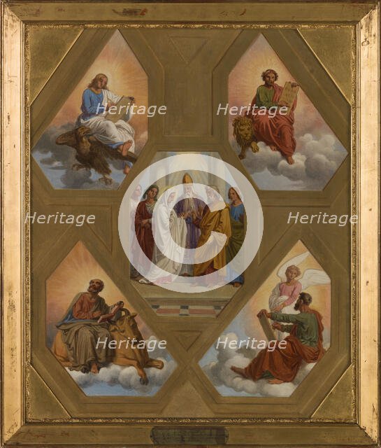 Sketch for the Saint-Jacques-du-Haut-Pas church: Marriage of the Virgin, 1851. Creator: Sébastien Louis Guillaume Norblin de la Gourdaine.