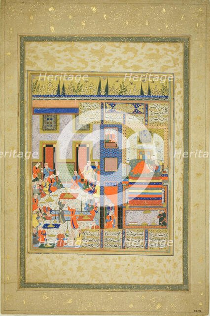 The Wedding Night of Anushirvan and the Khaqan's Daughter (from a copy of Firdausi's..., c.1560/1570 Creator: Unknown.