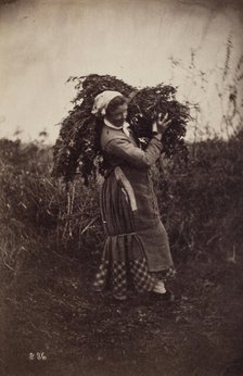 Untitled (Woman Carrying Sticks), c1870s. Creator: Giraudon's Artist.