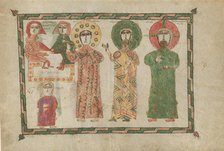 Leaf from a Gospel Book with Four Standing Evangelists, Armenian, 1290-1330. Creator: Unknown.