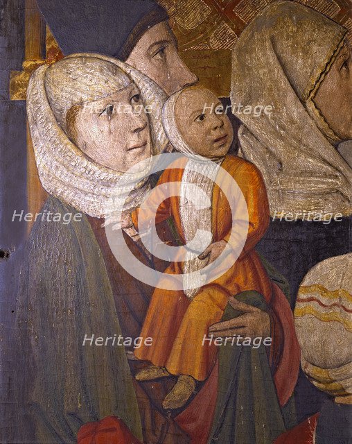 Detail of the altarpiece of Saint Vincent with personages of the age. It comes from the Parish of…