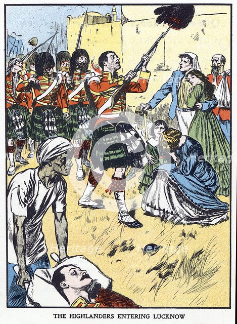 First relief of Lucknow, Indian Mutiny, 25th September 1857. Artist: Unknown