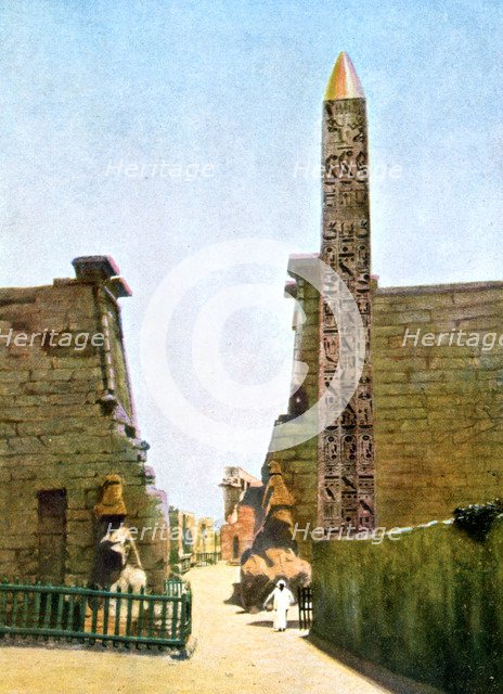 Obelisk at the Temple of Rameses II, Luxor, Egypt, 20th Century. Artist: Unknown