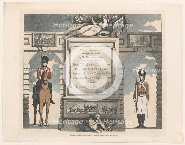 Forward, Hungarian and Highland Broadsword, Feb 12, 1799. Creator: Thomas Rowlandson.