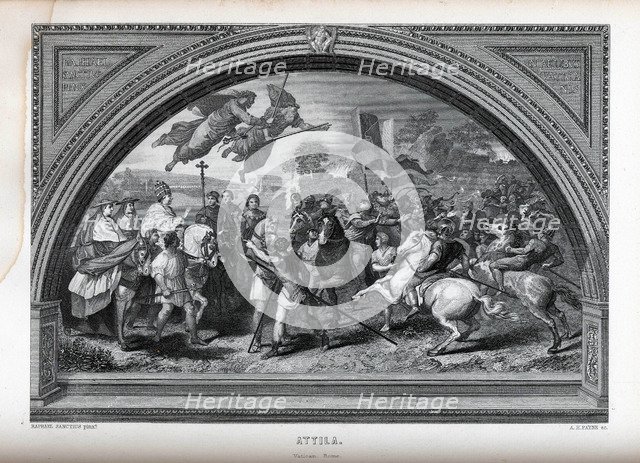 Attila (after Raphael), 1882. Artist: Payne, Albert Henry (1812-1902)