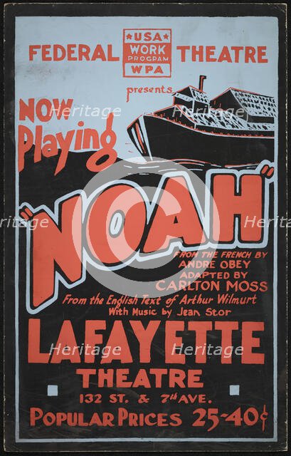 Noah, New York, 1936. Creator: Unknown.