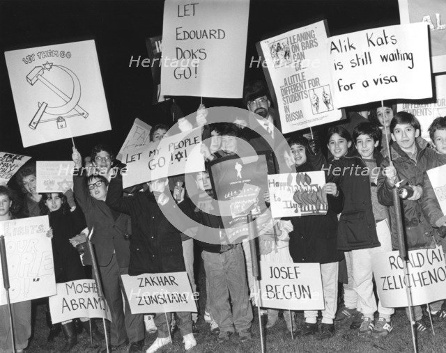 Demonstration for the release of Russian Jews, Middlesex, 1985. Artist: Sidney Harris