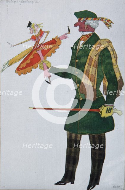 Englishman. Costume design for the ballet The Magic Toy Shop by G. Rossini, 1919. Artist: Bakst, Léon (1866-1924)