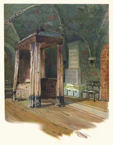 'Bedroom of Czar Alexis Michaelovitch, in the Kremlin, Moscow', c1900, (1905). Artist: Georges Kossiakoff.