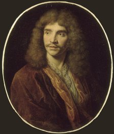 Portrait of the author Moliére (1622-1673). Creator: Mignard, Nicolas (1606-1668).