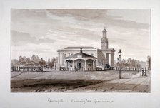 View of a turnpike at Kennington Common, Lambeth, London, 1827.            Artist: John Chessell Buckler