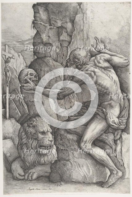 St. Jerome, ca. 1550-60. Creator: Battista Franco Veneziano.