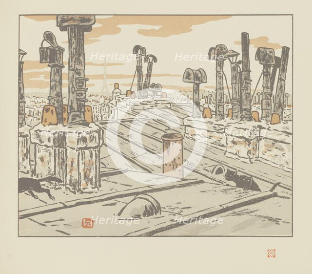 From Thirty-Six Views of the Eiffel Tower, 1902. Creator: Rivière, Henri (1864-1951).