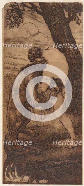 Hercules and the Nemean Lion, c. 1898. Creator: Henri-Arthur Lefort des Ylouses (French, 1846-1912).