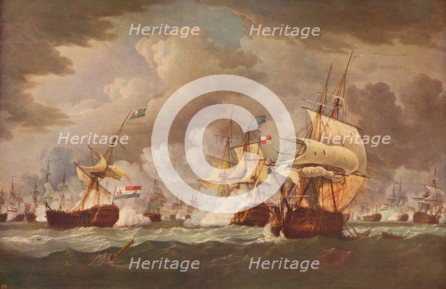 'The Battle Of Camperdown', c1800. Artist: Thomas Whitcombe.