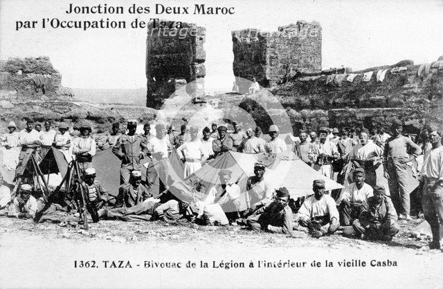 The Camp of the Foreign Legion, Taza, Morocco, 1904. Artist: Unknown