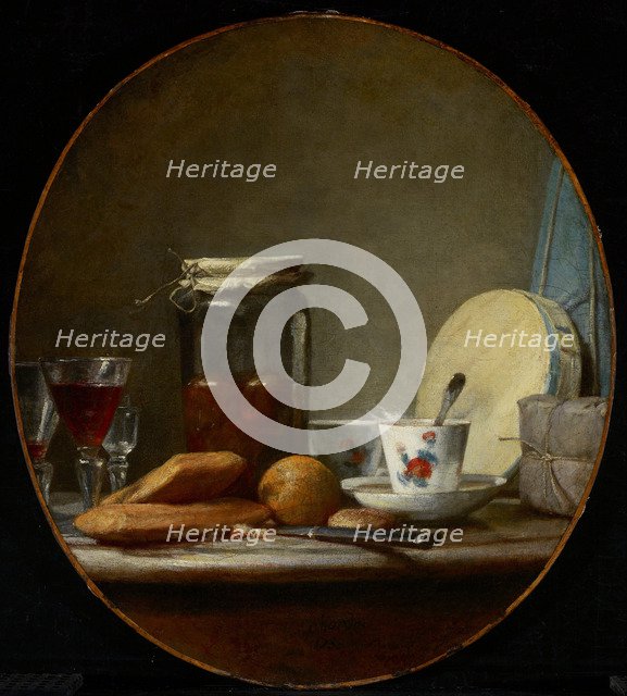 Jar of Apricots, 1758. Artist: Chardin, Jean-Baptiste Siméon (1699-1779)