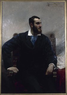 Portrait of André Wormser (1851-1926), pianist and composer, 1877. Creator: Paul Albert Besnard.