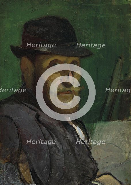 Self-Portrait at the easel, ca 1892. Creator: Anquetin, Louis (1861-1932).