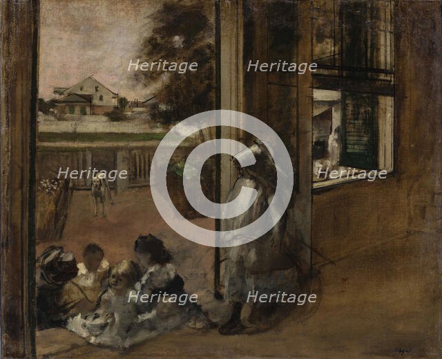 Courtyard of a House in New Orleans, 1872-1873. Creator: Degas, Edgar (1834-1917).