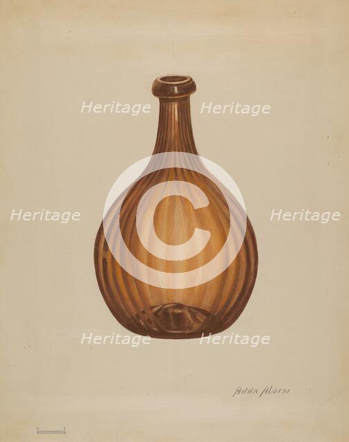 Bottle, c. 1936. Creator: Anna Aloisi.