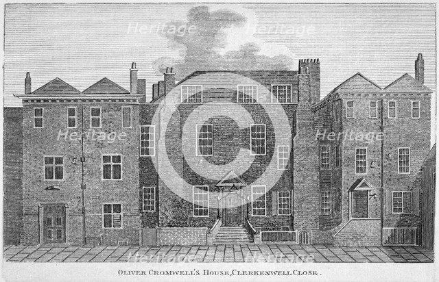 'Oliver Cromwell's House, Clerkenwell Close', London, 19th century. Artist: Unknown