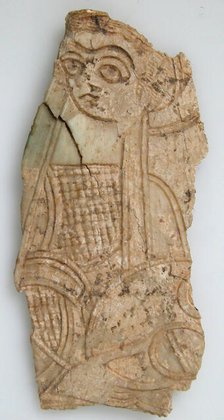 Fragment of a Plaque with a Standing Woman, Coptic, 4th century. Creator: Unknown.