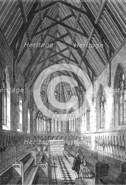 Bromley College, Kent, established for the widows of clergymen: the Chapel, 1864. Creator: Unknown.