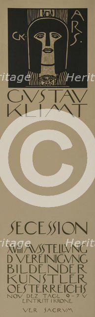 Poster for the Eighteenth Vienna Secession Exhibition , 1903. Creator: Klimt, Gustav (1862-1918).