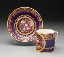 Cup and Saucer, Sèvres, 1793. Creators: Sèvres Porcelain Manufactory, Étienne-Charles Leguay.