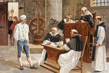 Judgment of the court of inquisition of Geneva to Spanish theologian Miguel Servet, condemning hi…