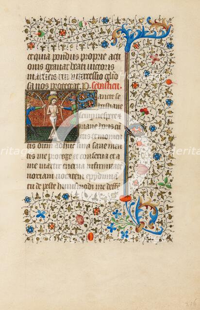 Saint Sebastian; Book of Hours, about 1440-1450. Creator: Workshop of the Bedford Master.