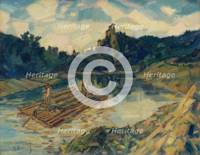 Rafters. On the River Orava, 1935-1940. Creator: Gustav Mally.