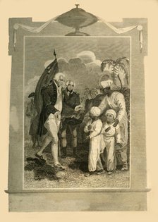 'Lord Cornwallis receiving the Sons of Tippoo Saib', (c1780s), 1816. Creator: Unknown.