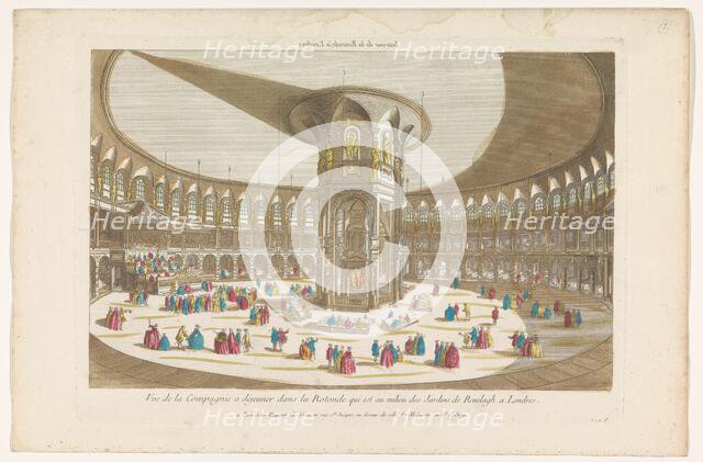 View of the interior of the Rotunda in London's Ranelagh Gardens with a group..., 1735-1805. Creator: Unknown.