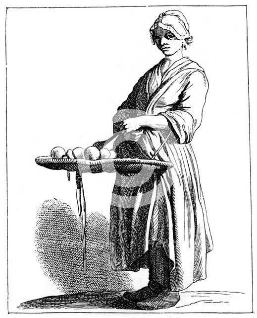 Fruit Seller, 1737-1742.Artist: Bouchardon