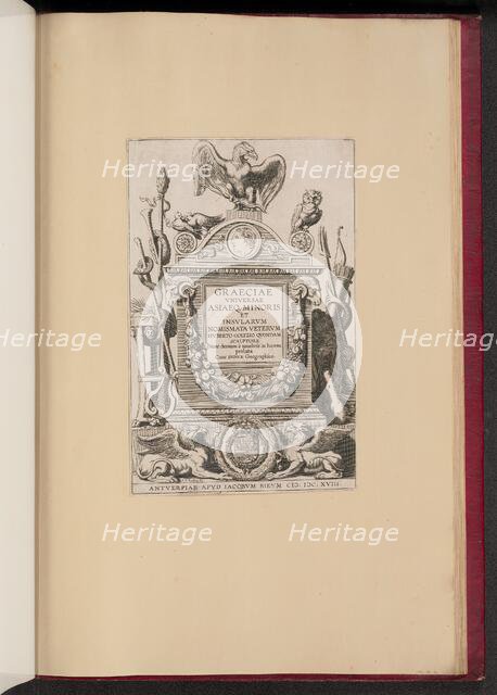 Title Page for Hubert Goltzius, Graeciae Vniversae Asiaeq. Minoris et Insularum Nomismata, 1618. Creator: Michel Lasne.