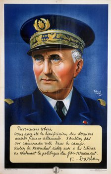 Admiral Darlan, Vichy French propaganda poster, c1940-1942. Artist: Roland Coudon