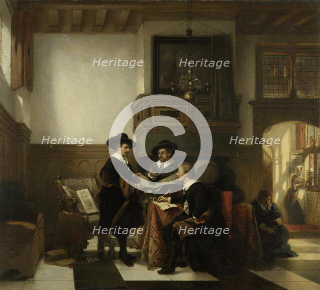 The sample masters of the Leiden Saaihal, 1866. Creator: Johannes Anthonie Balthasar Stroebel.