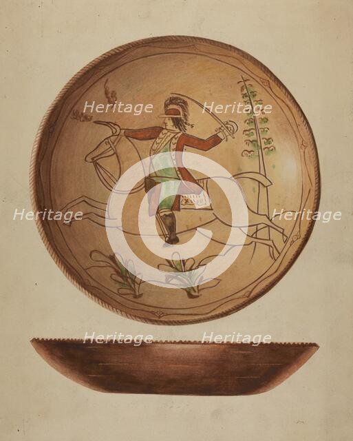 Pa. German Pie Plate, c. 1937. Creator: Unknown.