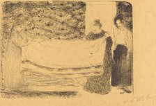 Folding the Linen (Le pliage du linge), 1893. Creator: Edouard Vuillard.