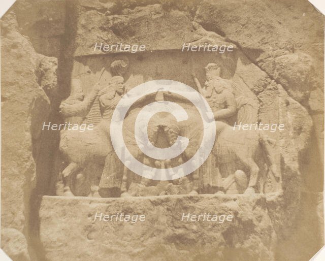 Bas Relief at Nakshi Rustam, 1858. Creator: Luigi Pesce.