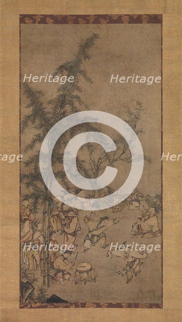 Seven Sages of the Bamboo Grove, 1550s. Creator: Sesson Shukei.