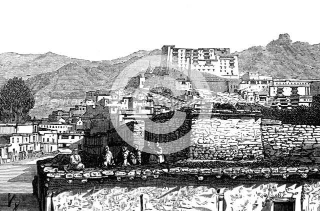 The Mission to Yarkund and Kashgar: Bazaar at Leh, Middle Thibet, 1874. Creator: Unknown.