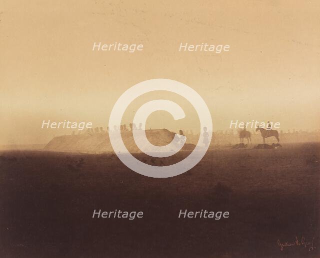 Cavalry Maneuvers, Camp de Châlons, 1857. Creator: Gustave Le Gray.